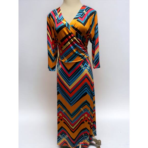 Locryz Size 3X Multi-Color Maxi Dress - Picture 4 of 5